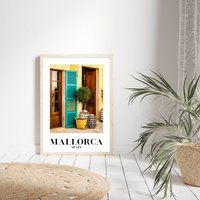 Mallorca Druck, Spanien Reiseplakat, Wohnkultur, Wandkunst, Reisedruck, Reisegeschenk, Galeriewanddruck, Ungerahmte Drucke von PRINTDimage