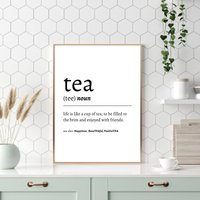 Tee Definition Print | Küche Poster Für Die Zitat Wanddruck Wand Dekor Weihnachtsgeschenk Ideen von PRINTDimage