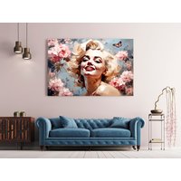 Wandbild Marilyn Monroe Pop Art Kunst Druck Luxury Gold Leinwand , Canvas Art Wall Picture , Star Music Home Decoration Bild von PRINTEXSTAR