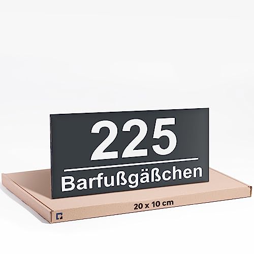20x10cm Hausnummer Anthrazit aus Wetterbeständigem, Uv-Beständig & Umweltfreundlichem Dibond - Aluminium, Hausnummer Edelstahl Eine Funktionale & Stilvolle Lösung für Ihr Zuhause! 20x10cm Hausnummer Anthrazit aus Wetterbeständigem, Uv-Beständig & Umweltfreundlichem Dibond - Aluminium, Hausnummer Edelstahl Eine Funktionale & Stilvolle Lösung für Ihr Zuhause! von PRINTIMA