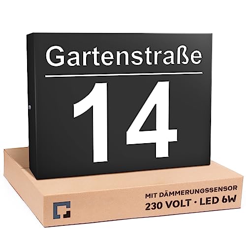 PRINTIMA Premium Gravur Personalisierter Hausnummer Anthrazit Beleuchtet Led Strom 230V, Hausnummernschild mit Dämmerungssensor |30x40cm, 6W /A++| Wasserdicht, Funktion trifft auf Qualität und Stil PRINTIMA Premium Gravur Personalisierter Hausnummer Anthrazit Beleuchtet Led Strom 230V, Hausnummernschild mit Dämmerungssensor |30x40cm, 6W /A++| Wasserdicht, Funktion trifft auf Qualität und Stil von PRINTIMA