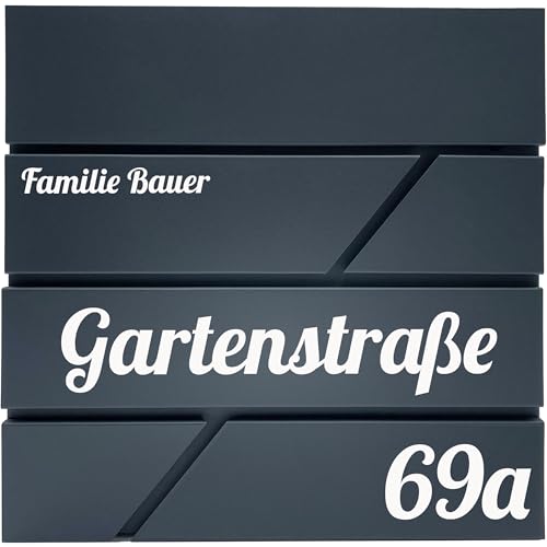 PRINTIMA Julia UV Design Anthrazit Briefkasten mit hausnummer (RAL7016) mit Zeitungsfach: Wetterbeständigkeit, Funktion trifft auf Qualität und Stil von Printima