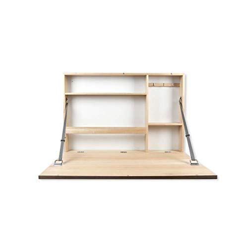 PRINZ Für die Arbeit zu Hause Murphy Schreibtisch mit Kreidetafel, Wandmontage, 91 x 61 cm, Holz Holzwerkstoff, Helles Braun, 36' X 24' X 5' von PRINZ