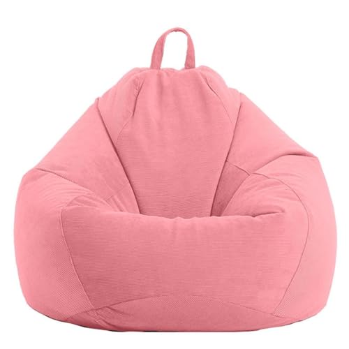 Bubibag Lazy Sofa Sitzsack Tatami Matte Einfaches Schlafzimmer Einzel Sitzsack Sofa Stuhl Ungefüttert L:90 X110Cm Pink (Kein Füllstoff) von PRIOKNIKO