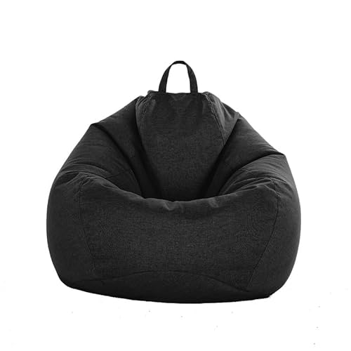 PRIOKNIKO Bean Bag Bean Tasche Tuch Abdeckung Tatami Matte Lazy Sofa Jacke Ohne Polsterung 45 * 25Cm Schwarz (Kein Füllstoff) von PRIOKNIKO