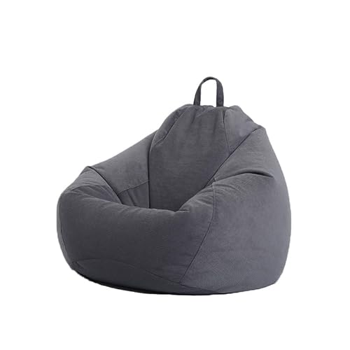 PRIOKNIKO Bean Bag Cord Sitzsack Abdeckung Sitzsack Sofa Abdeckung Lazy Stoff Abdeckung Ohne Futter L:90Cm * 110Cm Grau (Kein Füllstoff) von PRIOKNIKO