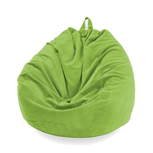 PRIOKNIKO Bean Bag Cord Sitzsack Abdeckung Sitzsack Sofa Abdeckung Lazy Stoff Bezug Ohne Futter M:80Cm * 90Cm Grasgrün (Kein Füllstoff) von PRIOKNIKO