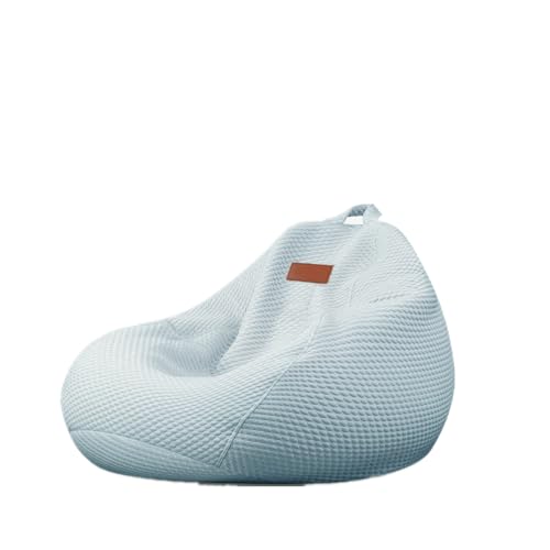 PRIOKNIKO Bean Bag EIS Seide Fauler Sofa Sitzsack Tatami Matte Schlaf Cool Einzel Wohnzimmer Balkons Tuhl Ungefüttert 80X90Cm Blau (Kein Füllstoff) von PRIOKNIKO