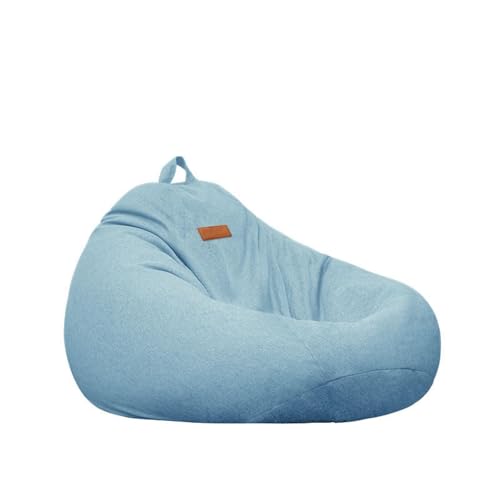 PRIOKNIKO Bean Bag Einzelne Baumwolle Leinen Faule Sofa Sitzsack Kleine Wohnung Tatami Matte Sofa Stuhl Ungefüttert Epp(40 * 25Cm) Hellblau (Kein Füllstoff) von PRIOKNIKO