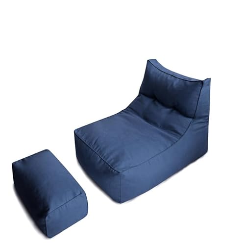 PRIOKNIKO Bean Bag Lazy Sofa Chaiselongue Sitzsack Sofa Wohnzimmer Schlafzimmer Sofa Ungefüttert 95 X70X66Cm Blue-2Pcs (Kein Füller) von PRIOKNIKO