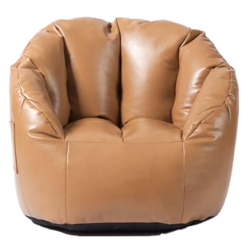 PRIOKNIKO Bean Bag Lazy Sofa Einzel Wohnzimmer Bogen Wohnzimmer Schlafzimmer Sofa Sessel Ungefüttert 80 * 70 * 70(1 Stück) Khaki (Kein Füllstoff) von PRIOKNIKO