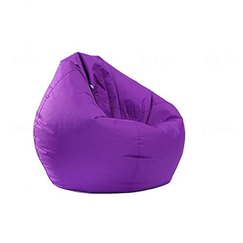 PRIOKNIKO Bean Bag Lazy Sofa Falt Sitzsack Tropfen Förmig Lässige Innen-Outdoor-Tatami-Matten Nicht Ausgekleidet L:90 X110Cm Lila (Kein Füllstoff) von PRIOKNIKO