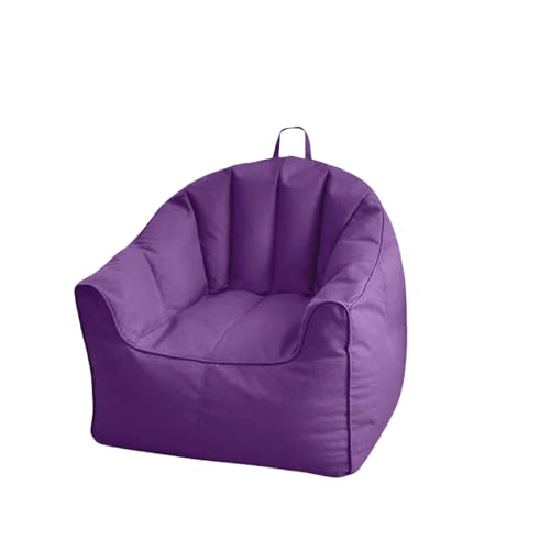 PRIOKNIKO Bean Bag Lazy Sofa Haar Abdeckung Sofa Stuhl Lounge Stuhl Schlafzimmer Balkon Rückenlehne Liegestuhl Ungefüllt S:60 * 55 * 68Cm Lila (Kein Füllstoff) von PRIOKNIKO