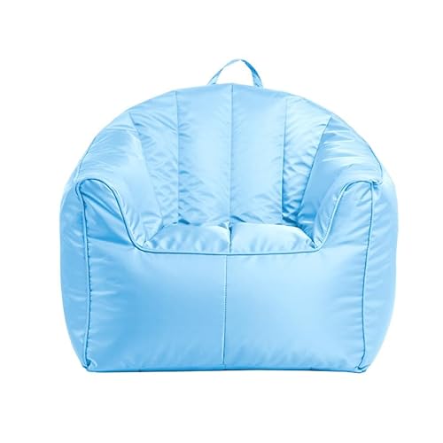 PRIOKNIKO Bean Bag Lazy Sofa Liege Abdeckung Einzels Tuhl Outdoor-Sofa Stuhl Wohnzimmer Schlafzimmer Sitzsack Stuhl Stoff Abdeckung Ungefüllt M:75 * 70 * 75Cm Hellblau (Kein Füllstoff) von PRIOKNIKO