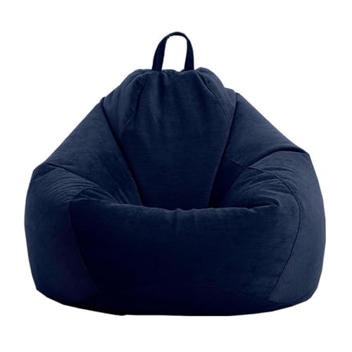 PRIOKNIKO Bean Bag Lazy Sofa Sitzsack Tatami Matte Einfaches Schlafzimmer Einzel Sitzsack Sofa Stuhl Ungefüttert XL:100X120Cm Blau (Kein Füllstoff) von PRIOKNIKO