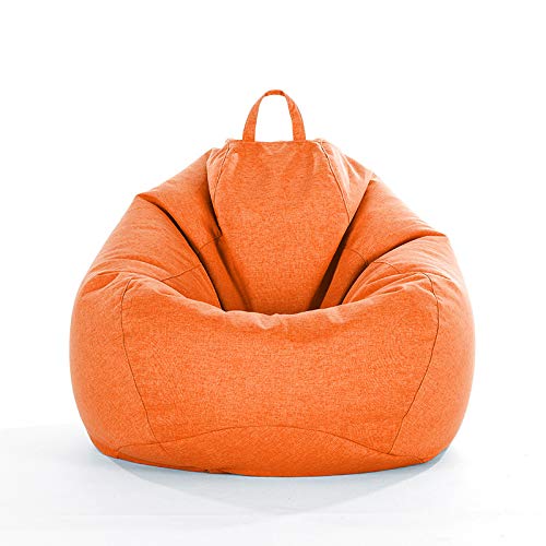 PRIOKNIKO Bean Bag Lazy Sofa Sitzsack Tatami Matte Einzel Wohnzimmer Sitzsack Lounge Sofa Stuhl Ungefüttert M:75 * 95Cm Orange (Kein Füllstoff) von PRIOKNIKO