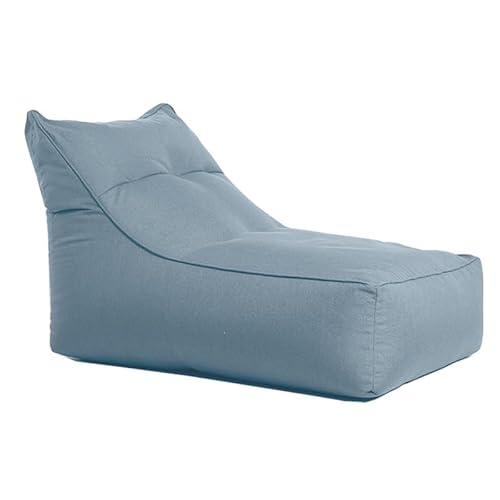 PRIOKNIKO Bean Bag Lazy Sofa Stuhl Einzelne Mittagspause Liege Faul Sitzsack Schlafzimmer Freizeit Stoff Sofa Rückenlehne Ungefüttert 70X30X30Cm Hellblau (Kein Füllstoff) von PRIOKNIKO