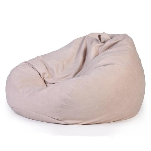 PRIOKNIKO Bean Bag Stoff Faul Sofa Sitzsack Bett Stuhl Wohnzimmer Schlafzimmer Tatami Matte Ungefüttert M:80 * 90Cm Khaki (Kein Füllstoff) von PRIOKNIKO