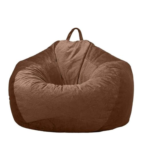 PRIOKNIKO Bean Bag Super Weicher Sitzsack Sofa Stuhl Stoff Bezug Chaiselongue Sitzsack Heim Wohnzimmer Faul Sofa Abdeckung Ungefüttert 60 X70Cm Kaffee (Kein Füllstoff) von PRIOKNIKO
