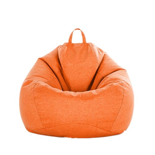 PRIOKNIKO Bodenkissen Bean Tasche Stoff Abdeckung Tatami Matte Lazy Sofa Jacke Ohne Polsterung 90 * 110Cm Orange (Kein Füllstoff) von PRIOKNIKO