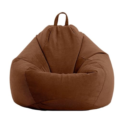 PRIOKNIKO Bodenkissen Lazy Sofa Sitzsack Tatami Matte Einfaches Schlafzimmer Einzel Sitzsack Sofa Stuhl Ungefüttert S:70 X80Cm Kaffee (Kein Füllstoff) von PRIOKNIKO