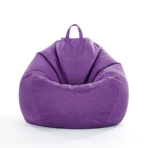 PRIOKNIKO Bodenkissen Lazy Sofa Sitzsack Tatami Matte Einzel Wohnzimmer Sitzsack Lounge Sofa Stuhl Ungefüttert L:90 * 110Cm Lila (Kein Füllstoff) von PRIOKNIKO