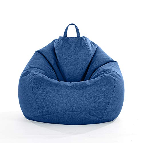 PRIOKNIKO Bodenkissen Lazy Sofa Sitzsack Tatami Matte Einzel Wohnzimmer Sitzsack Lounge Sofa Stuhl Ungefüttert XL:100 * 120Cm Dunkelblau (Kein Füllstoff) von PRIOKNIKO