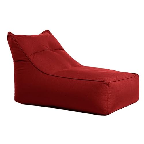 PRIOKNIKO Bodenkissen Lazy Sofa Stuhl Einzelne Mittagspause Liege Faul Sitzsack Schlafzimmer Freizeit Stoff Sofa Rückenlehne Ungefüttert 70X30X30Cm Rot (Kein Füllstoff) von PRIOKNIKO