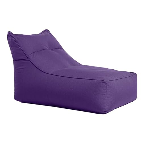 PRIOKNIKO Bodenkissen Lazy Sofa Stuhl Einzelne Mittagspause Liegestuhl Faul Sitzsack Schlafzimmer Freizeit Stoff Sofa Rückenlehne Ungefüttert 70X30X30Cm Lila (Kein Füllstoff) von PRIOKNIKO