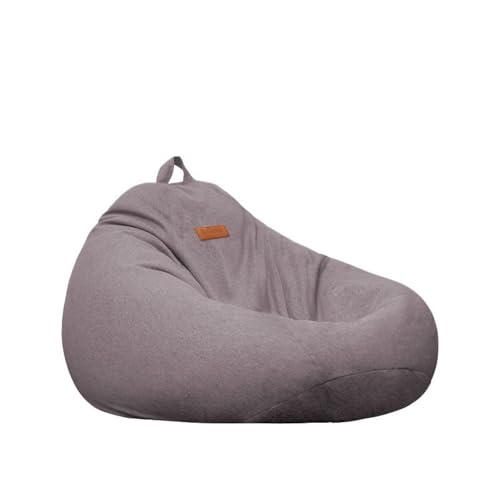 PRIOKNIKO Bubibag Einzelne Baumwolle Leinen Faule Sofa Sitzsack Kleine Wohnung Tatami Matte Sofa Stuhl Ungefüttert Epp(80 * 90Cm) Grau (Kein Füllstoff) von PRIOKNIKO