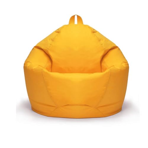 PRIOKNIKO Bubibag Lazy Sofa Abdeckungen Stühle Sitze Chaise Longues Sitz Taschen Podhocker Tatami Matten Ungefüttert Wohnzimmer 70 X80Cm Gelb (Kein Füllstoff) von PRIOKNIKO