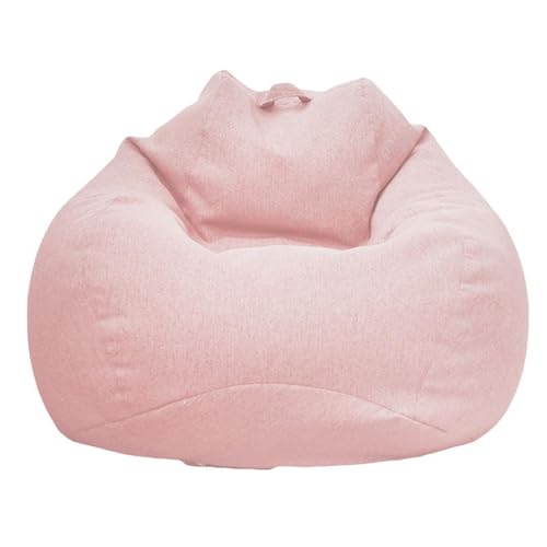 PRIOKNIKO Bubibag Lazy Sofa Bezug Sitzsack Stoff Abdeckung Tatami Matte Sitzsack Sofa Jacke Ungefüttert L:90Cm * 110Cm Rosa (Kein Füllstoff) von PRIOKNIKO