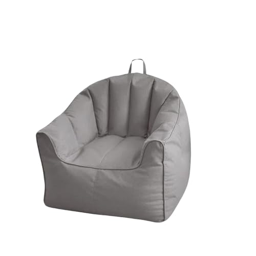 PRIOKNIKO Bubibag Lazy Sofa Haar Abdeckung Sofa Stuhl Lounge Stuhl Schlafzimmer Balkon Rückenlehne Liegestuhl Ungefüllt M:75 * 60 * 75Cm Grau (Kein Füllstoff) von PRIOKNIKO
