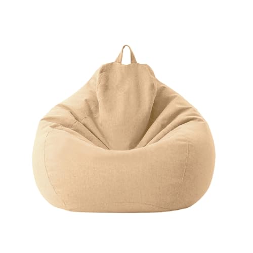 PRIOKNIKO Bubibag Lazy Sofa Haars Ofa Einzels Ofa Schlafzimmer Wohnzimmer Balkon Lounge Stuhl Ungefüttert S:70 * 80Cm Khaki (Kein Füllstoff) von PRIOKNIKO