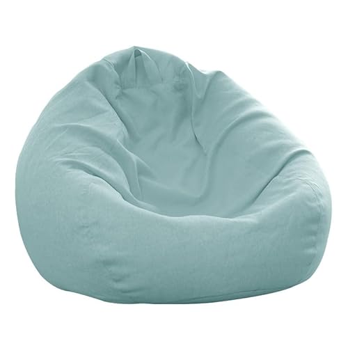 PRIOKNIKO Bubibag Lazy Sofa Sitzsack Abdeckung Verdickt Leinen Samt Stoff Abnehmbar Wohnzimmer Tasche Sofa Abdeckung Ohne Futter 90 X110Cm Grün (Kein Füllstoff) von PRIOKNIKO