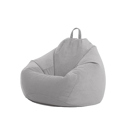 PRIOKNIKO Bubibag Stoff Bezug Cord Sitzsack Abdeckung Sitzsack Abdeckung Sofa Abdeckung Lazy Sofa Abdeckung Ungefüllt L:90 * 110Cm Grau (Kein Füllstoff) von PRIOKNIKO