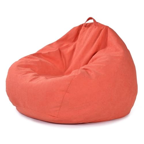 PRIOKNIKO Bubibag Stoff Faul Sofa Sitzsack Bett Stuhl Wohnzimmer Schlafzimmer Tatami Matte Ungefüttert L:90 * 110Cm Orange (Kein Füllstoff) von PRIOKNIKO