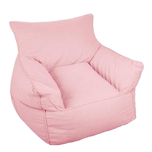 PRIOKNIKO Bubibag Stoff Sitzsack Wohnzimmer Faul Sofa Einzel Tuch Sofa Abdeckung Ungefüllt 80 * 70 * 70Cm Rosa (Kein Füllstoff) von PRIOKNIKO
