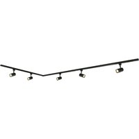 Jorell 1-Phasen-Schienensystem 5-fl. schwarz - Schwarz - Prios von PRIOS