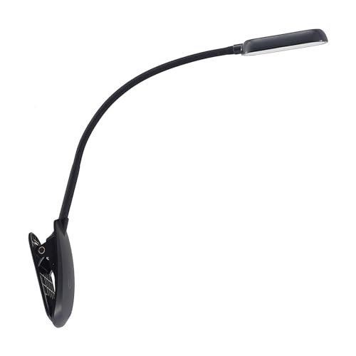 PRIOS LED Klemmleuchte Najarimit USB Anschluss dimmbar (Modern) in Schwarz (1 flammig,) - Tischlampe Tischleuchte Leselampe Nachttischlampe Arbeitszimmerleuchte von PRIOS