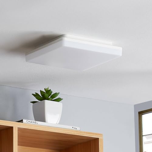 PRIOS LED Deckenlampe mit Sensor 'Artin' Bewegungsmelder (Modern) in Weiß u.a. für Badezimmer (1 flammig,) - Deckenleuchte, Lampe, Badezimmerleuchte von PRIOS