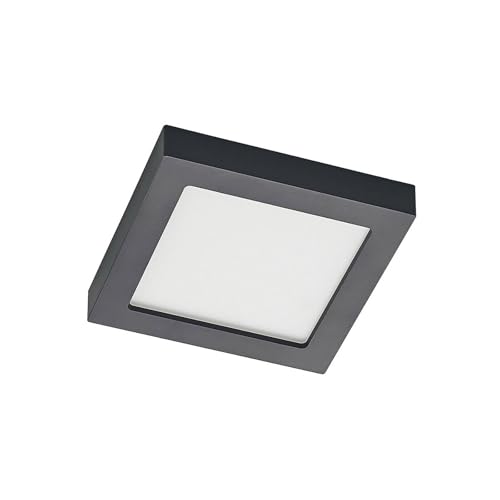 PRIOS LED Deckenleuchte 'Alette' (Modern) in Schwarz aus Aluminium u.a. für Badezimmer (1 flammig,) - Lampe, LED-Deckenlampe, Deckenlampe, Badezimmerleuchte von PRIOS