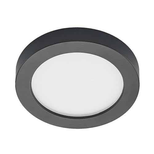 PRIOS LED Deckenleuchte 'Edwina' (Modern) in Schwarz aus Aluminium u.a. für Badezimmer (1 flammig,) - Lampe, LED-Deckenlampe, Deckenlampe, Badezimmerleuchte von PRIOS