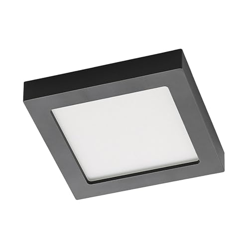 PRIOS LED Deckenleuchte 'Alette' (Modern) in Schwarz aus Aluminium u.a. für Badezimmer (1 flammig,) - Lampe, LED-Deckenlampe, Deckenlampe, Badezimmerleuchte von PRIOS