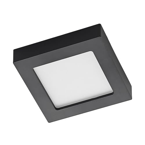 PRIOS LED Deckenleuchte 'Alette' (Modern) in Schwarz aus Aluminium u.a. für Badezimmer (1 flammig,) - Lampe, LED-Deckenlampe, Deckenlampe, Badezimmerleuchte von PRIOS