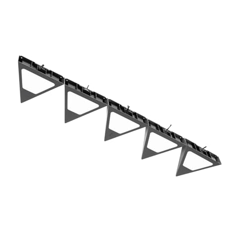 PRIOS LED Unterschrankleuchten (Unterbauleuchte) Odia dimmbar (Modern) in Schwarz aus Edelstahl (5 flammig,) - Unterbauleuchten Wohnzimmerleuchte von PRIOS