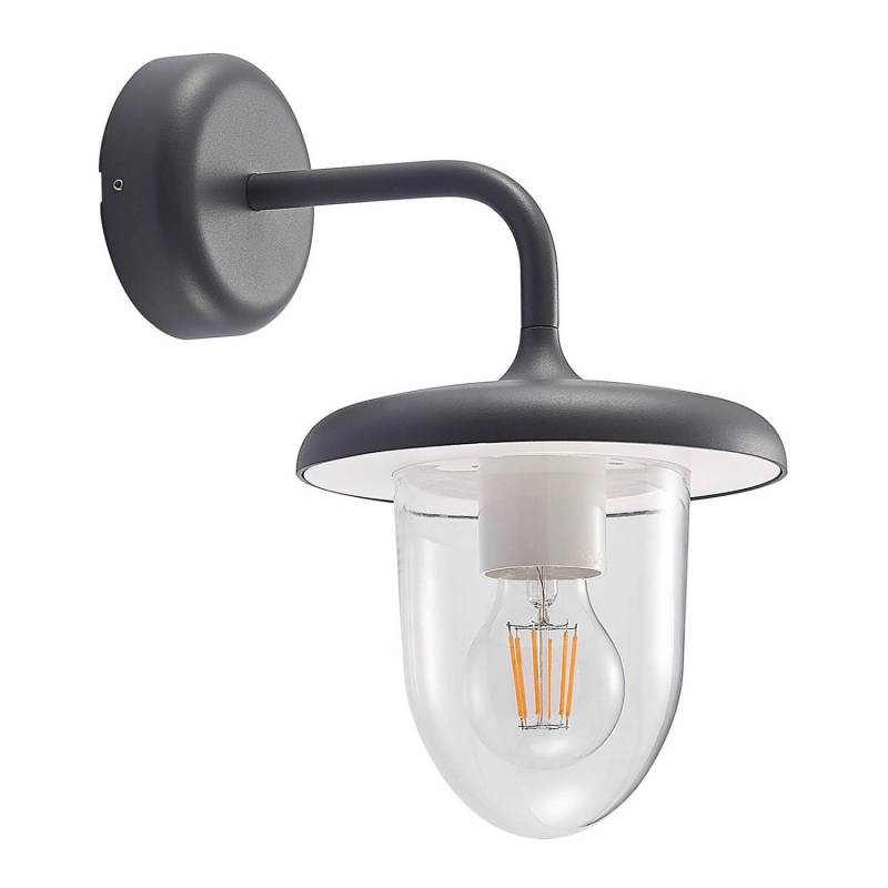 PRIOS Wandleuchte Außen Larkumi 2621013 Spritzwassergeschützt Modern in Alu aus Aluminium 1-flammig E27 von PRIOS