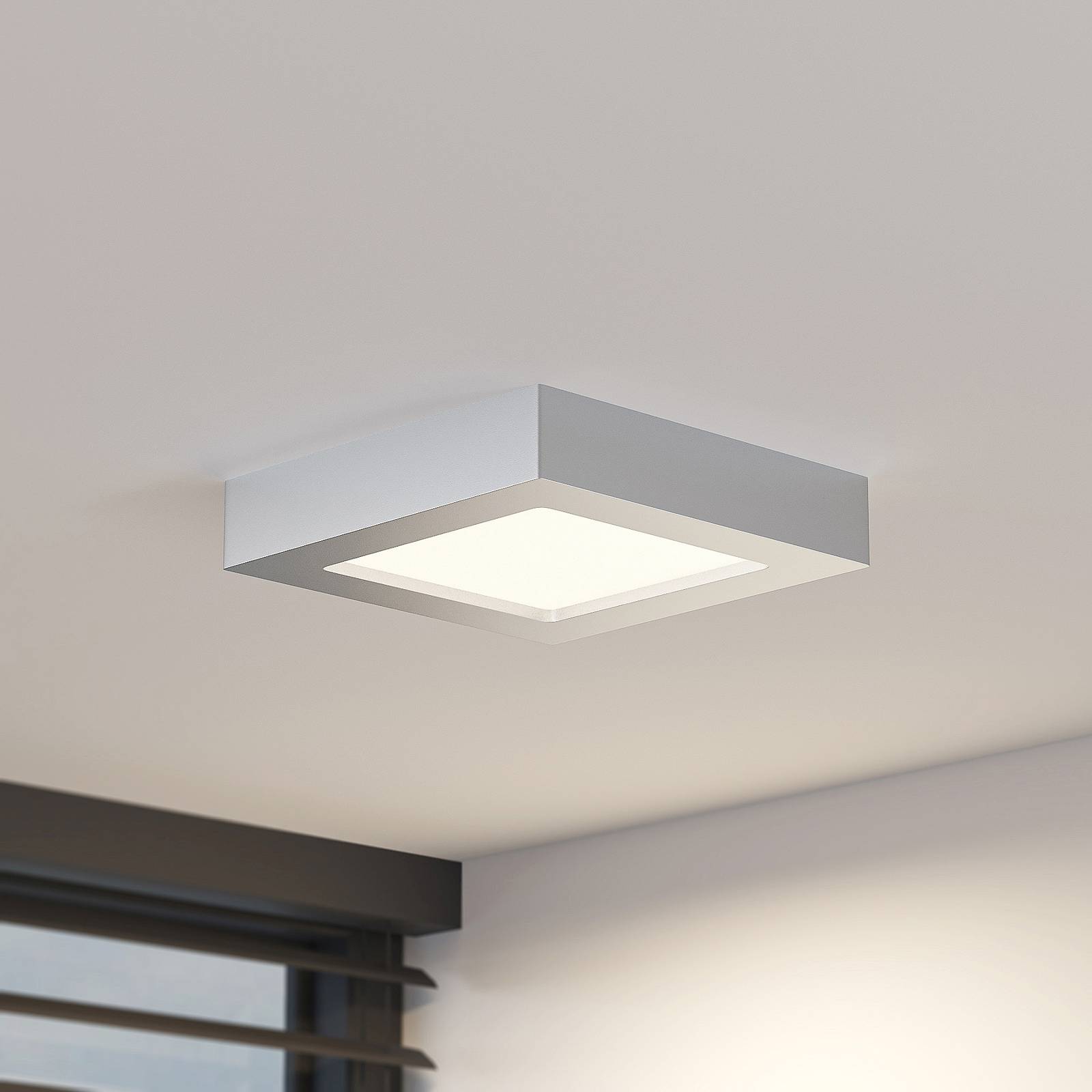 Prios Alette LED-Deckenleuchte, silber, 17,2 cm von PRIOS