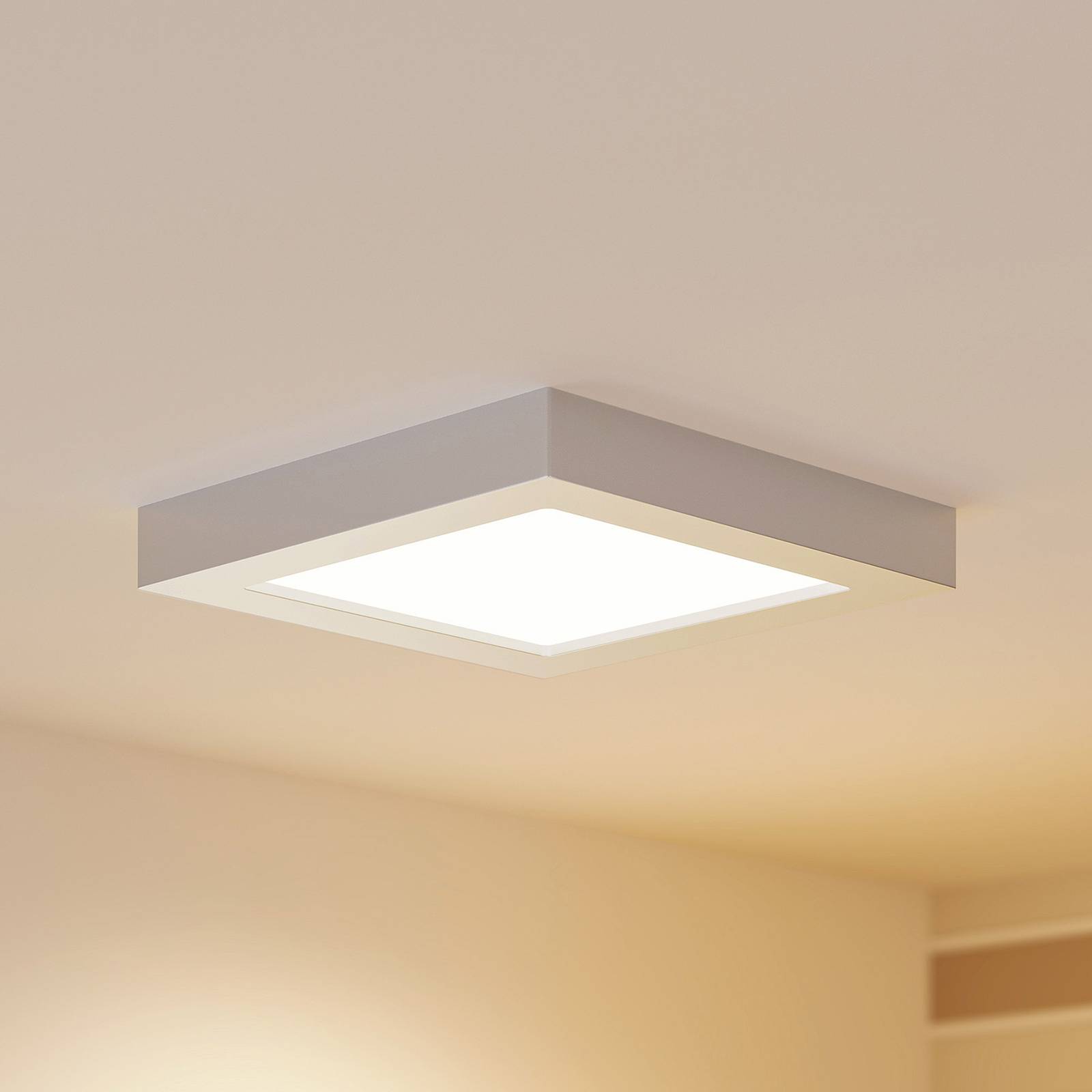 Prios Alette LED-Deckenleuchte, silber 22,7 cm 18W von PRIOS