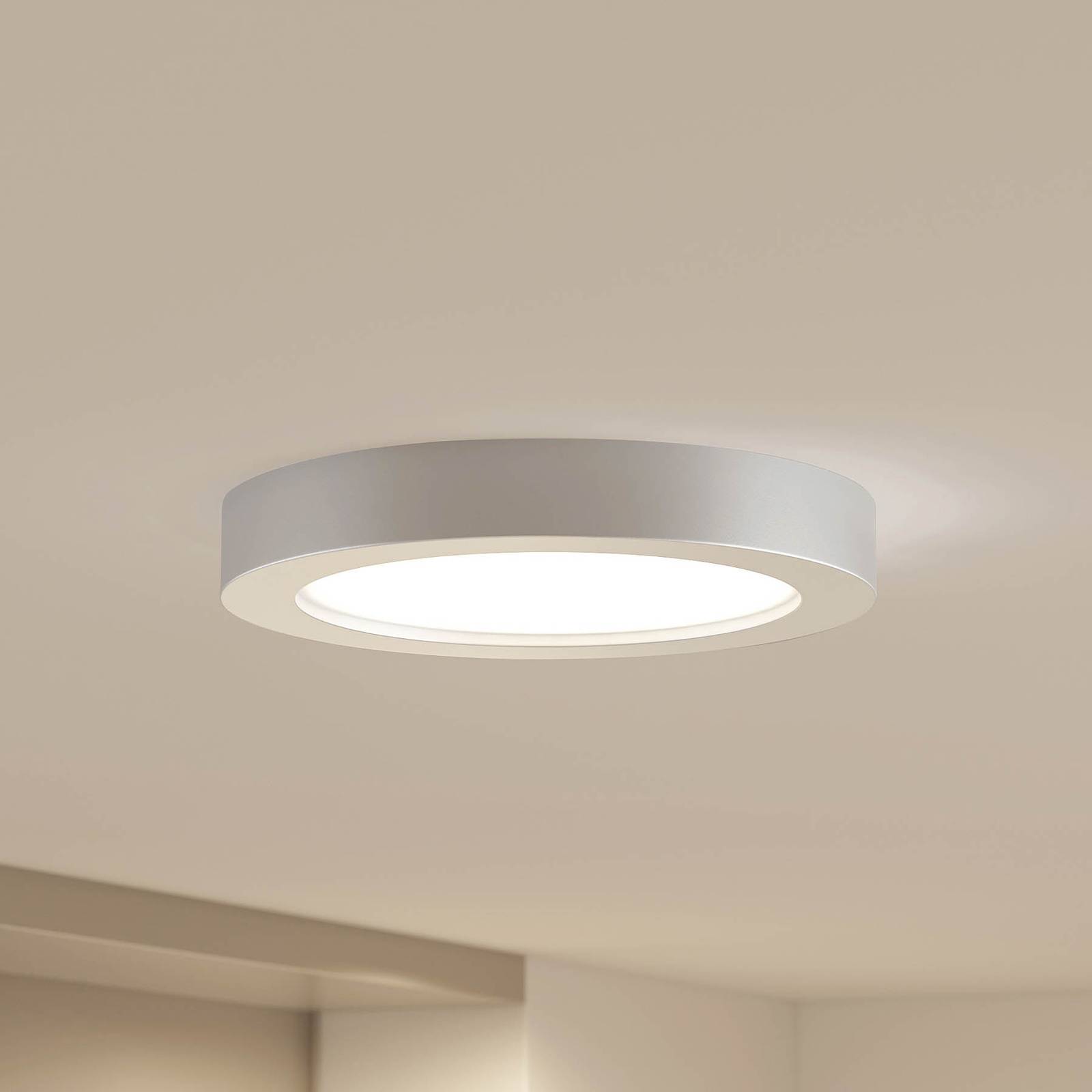 Prios Edwina LED-Deckenleuchte silber 24,5cm 2er von PRIOS